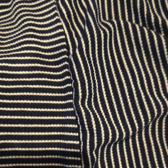 Westbound Woman Dark Blue And White Striped Long Sleeve Top - Picture 8 of 8